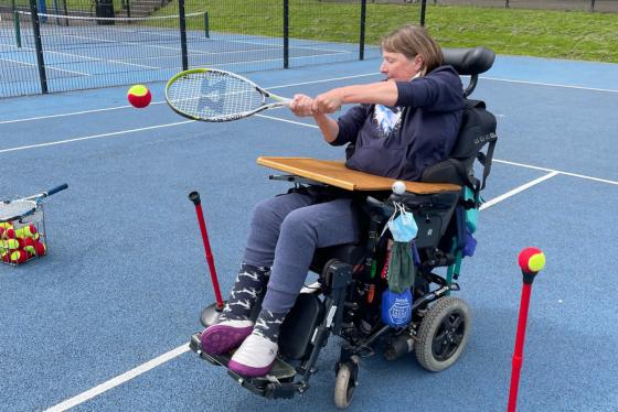 Visually Impaired tennis at droitwich lido