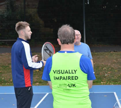 visually impaired tenis